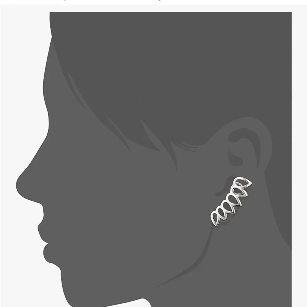 Polaris stud earrings asymmetrical design by nOIr jewelry collection